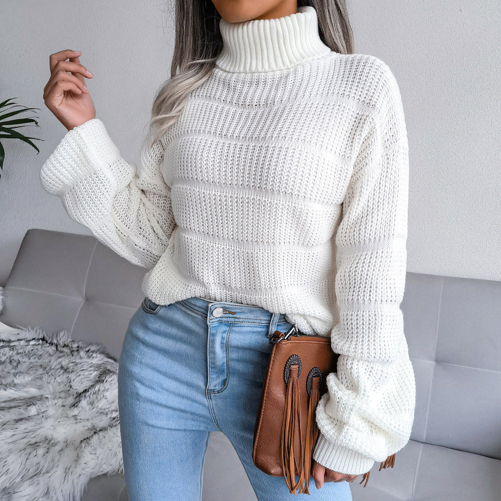 Damen Strickpullover mit Hohlausschnitt – Lässig & Stylisch